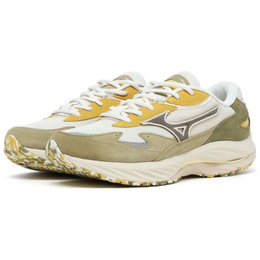 【代購】Mizuno Wave Rider Beta Anti-Slip Wear-Resistant Low-Top Casual Shoes Unisex Milk Brown White
