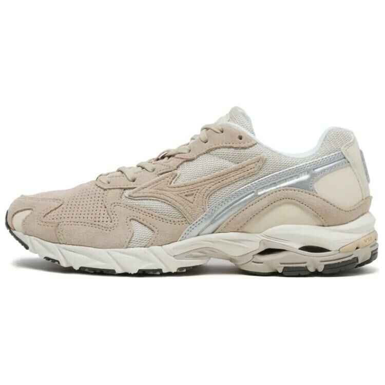 【代購】Mizuno Wave Rider 10 Anti-Slip Wear-Resistant Low-Top Running Shoes Unisex Beige Brown
