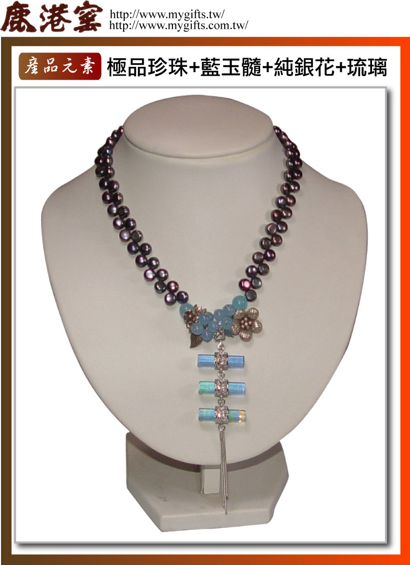 三生緣琉璃珍珠項鍊｜鹿港窯手工訂製 開運招財 情侶對鍊