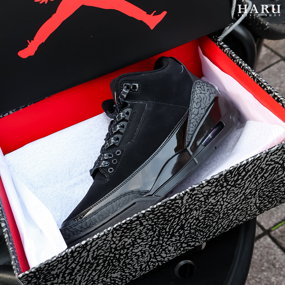 Nike AJ3 Air Jordan 3 "Black Cat" 黑貓 全黑爆裂紋 漆皮 籃球鞋 CT8532-001