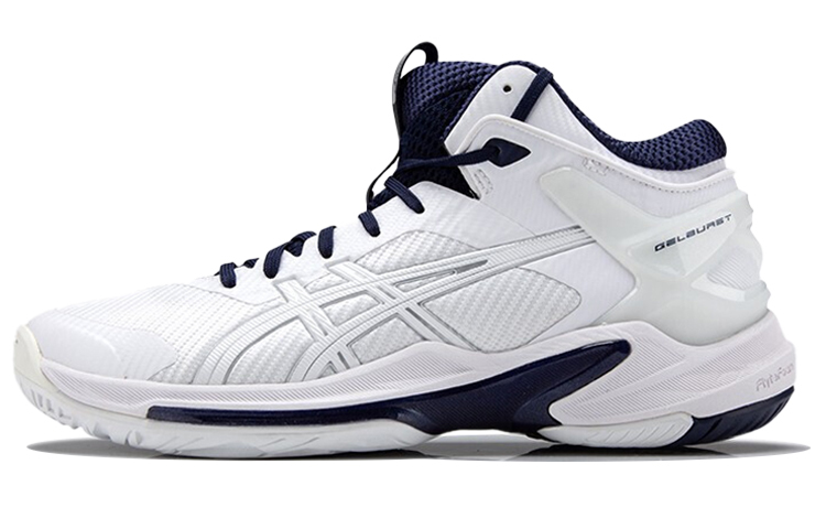 【代購】Asics Gel-Burst 24 Anti-Slip Wear-Resistant Mid-Top Performance Basketball Shoes Men's White Blue