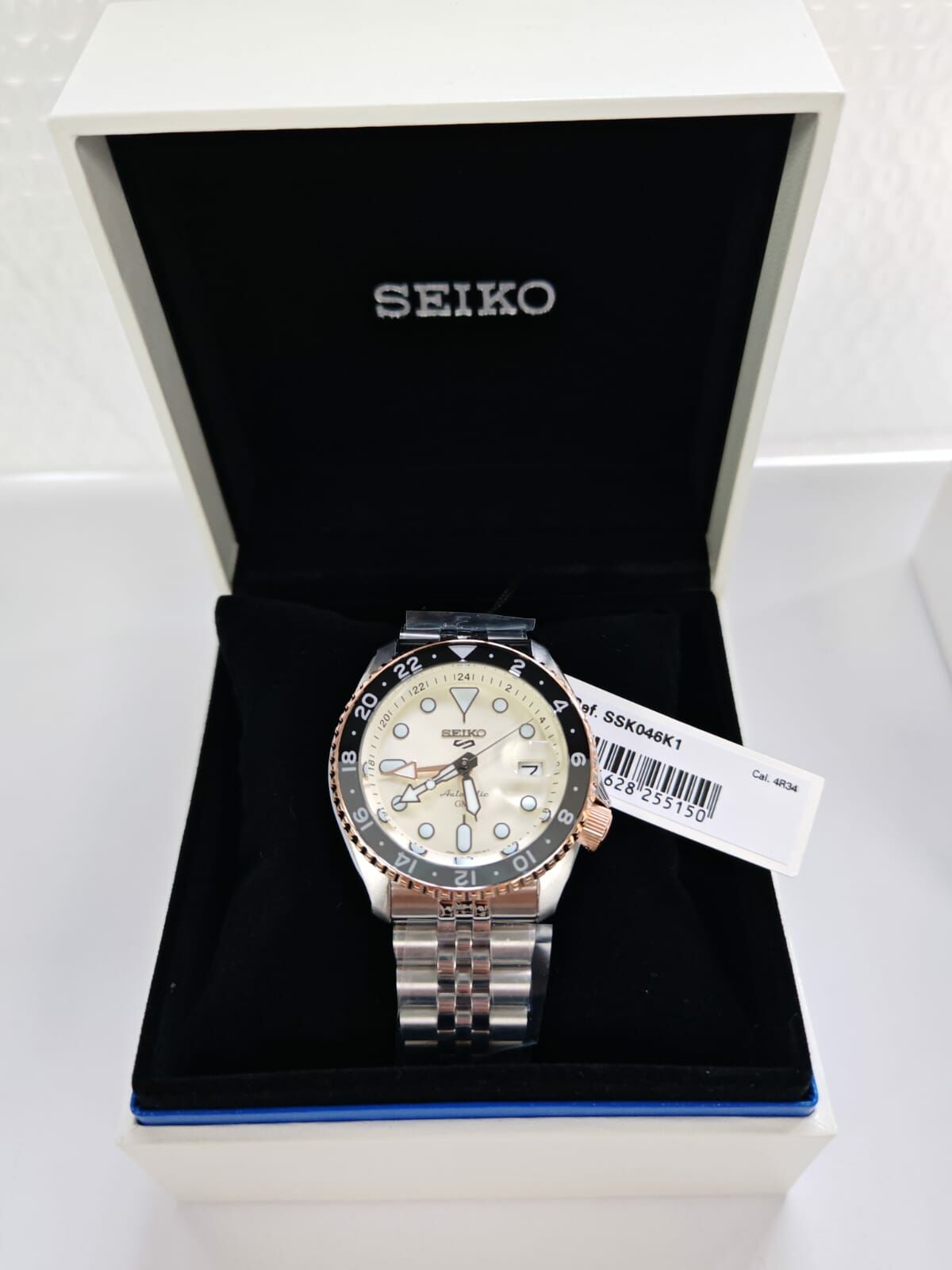 SEIKO 5 Sports SKX Series Limited Sunrise GMT Dual Time Zone Pointer Mechanical Submariner Men's Watch SSK046K1 SSK046 Watch Diameter 42.5MM SKX 系列 限量日出光芒GMT雙時區指針機械水鬼男士手錶