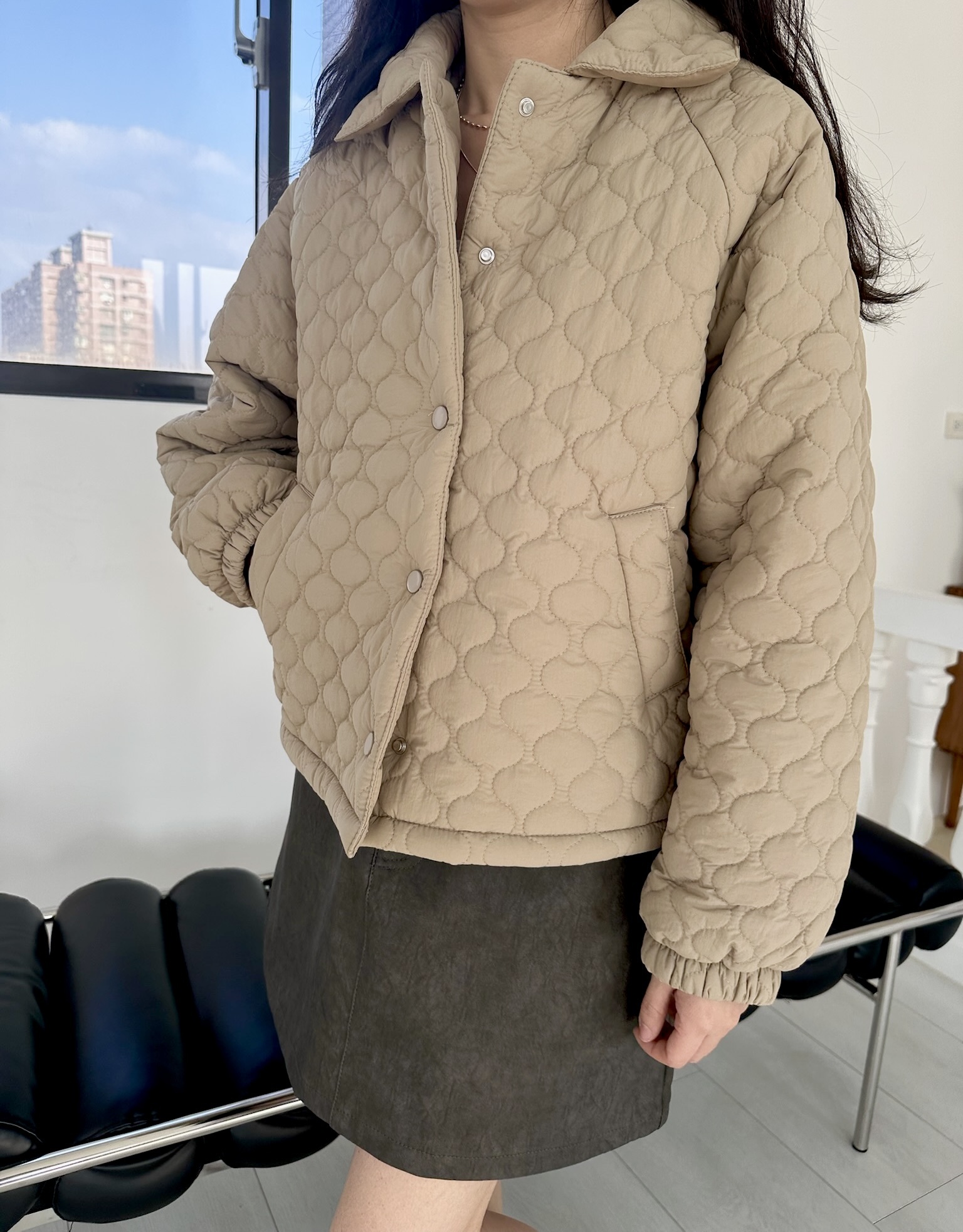 葫蘆紋翻領外套