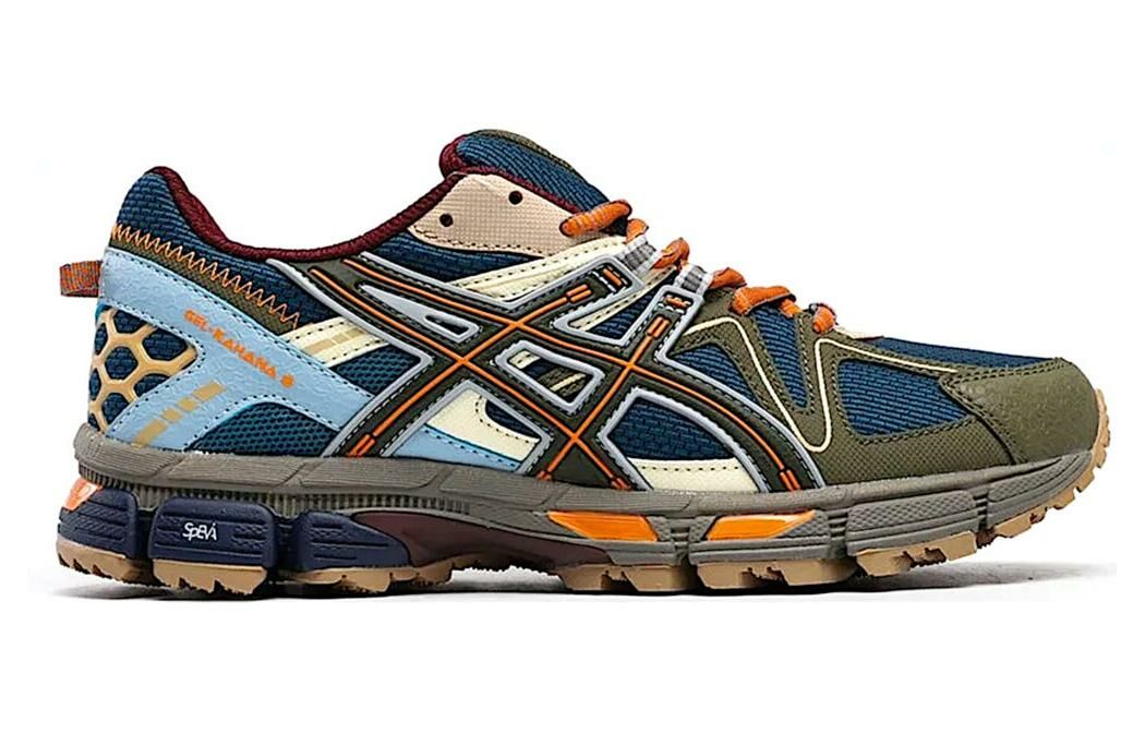 【代購】Asics Gel-Kahana 8 Anti-Slip Wear-Resistant Breathable Coverage Support Low-Top Running Shoes Men's Blue Brown