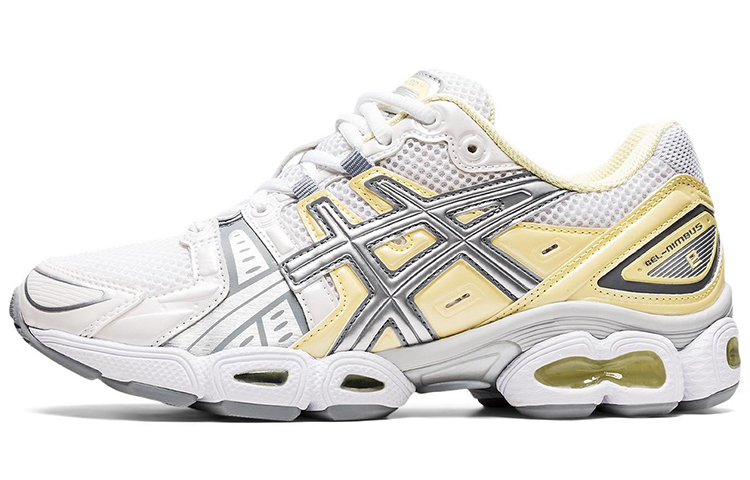 【代購】Asics GEL-Nimbus 9 'White Silver Yellow' Women's