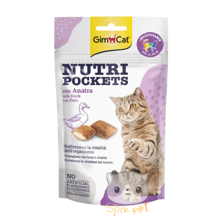 GimCat Multivitamin Duck Crispy Cat Treats 60g