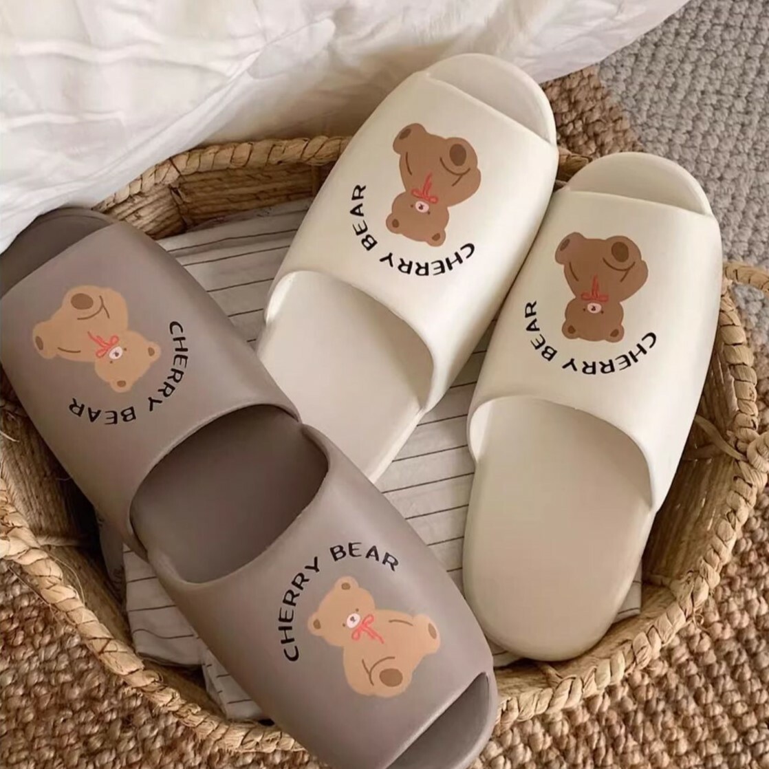 《5618》可愛英文小熊室內拖