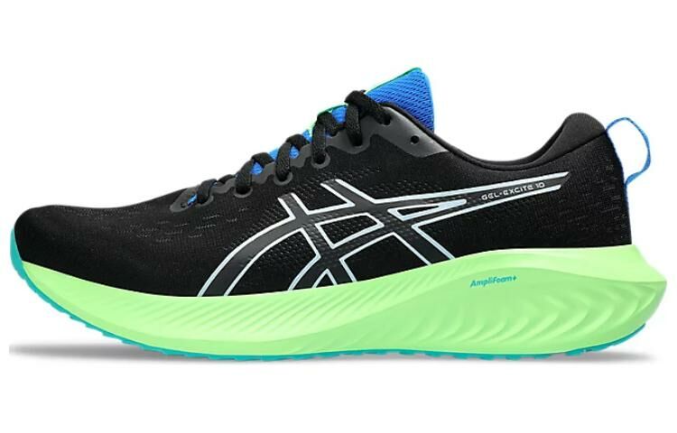 【代購】Asics Gel-Excite 10 Anti-Slip Wear-Resistant Low-Top Running Shoes Men's Black Green