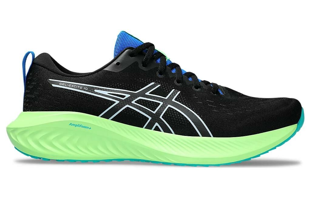 【代購】Asics Gel-Excite 10 Anti-Slip Wear-Resistant Low-Top Running Shoes Men's Black Green