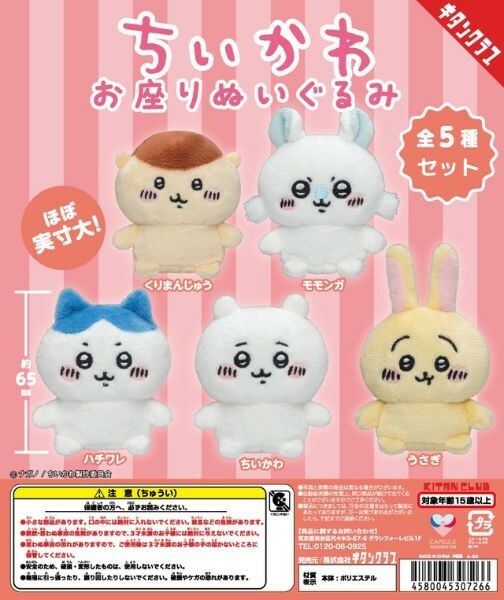 iSNEAKERS｜日本 Chiikawa 吉伊卡哇 坐姿毛絨玩具 五隻一套