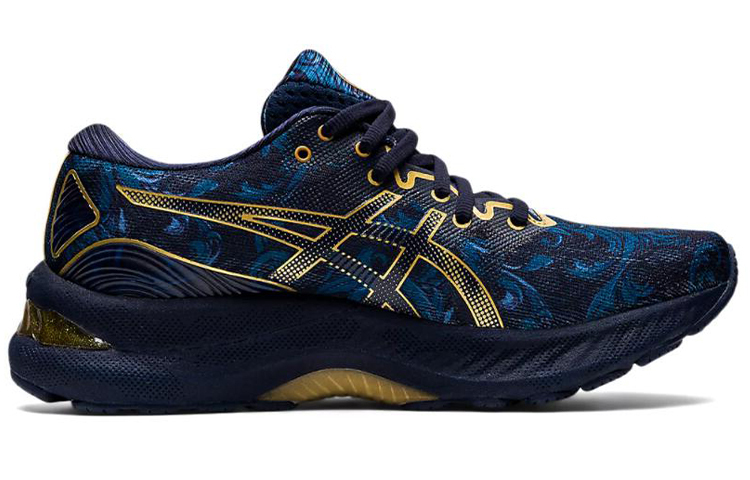 【代購】Asics GEL-Nimbus 23 Anti-Slip And Wear-Resistant Balance Cushioning Low-Top Running Shoes Women's Blue Gold