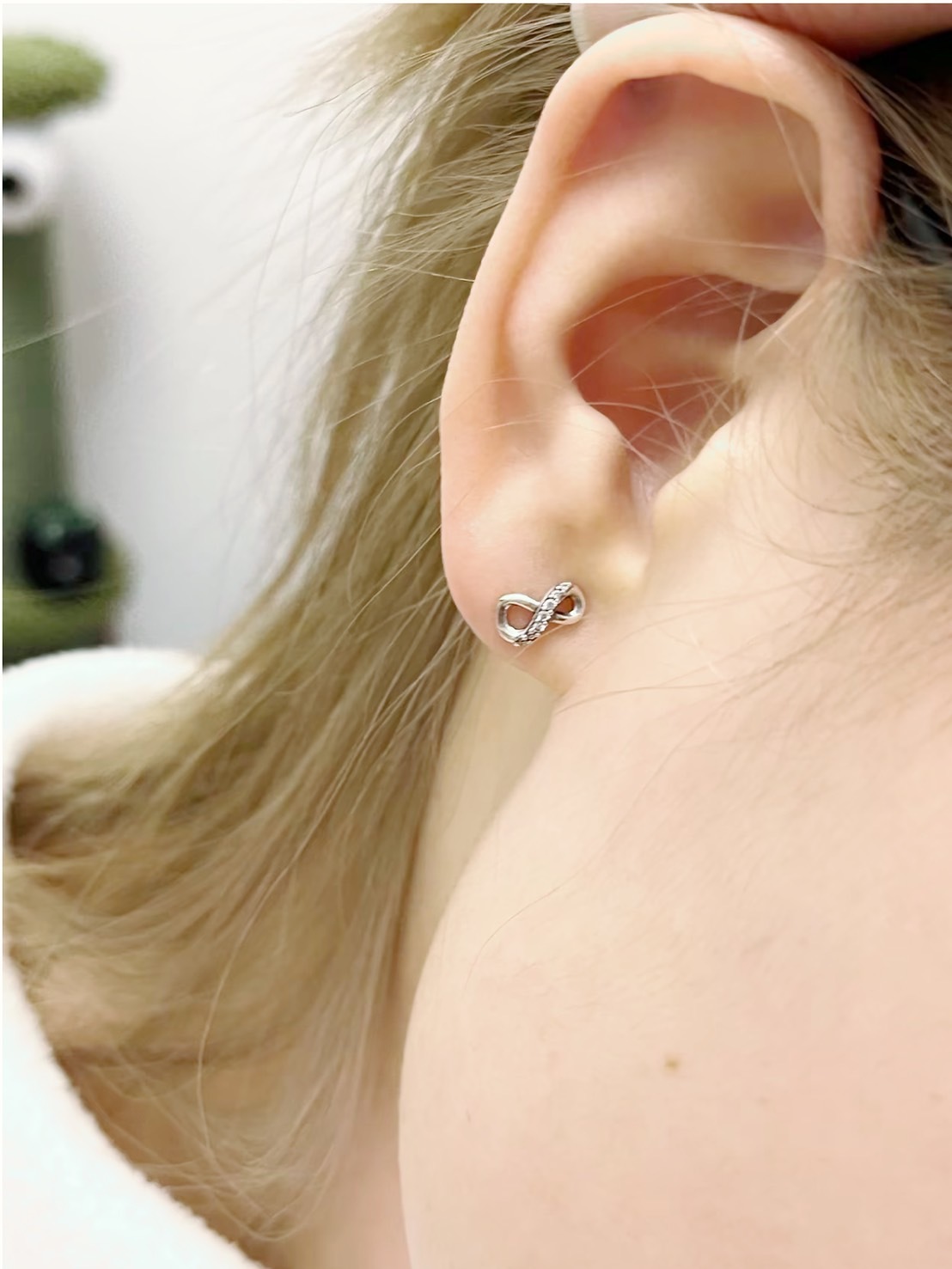 PANDORA 潘多拉 無限永恆 925銀 耳釘 298820C01