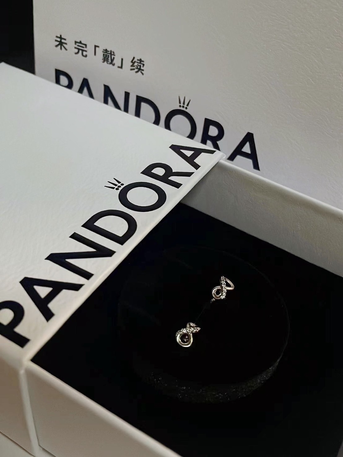 PANDORA 潘多拉 無限永恆 925銀 耳釘 298820C01