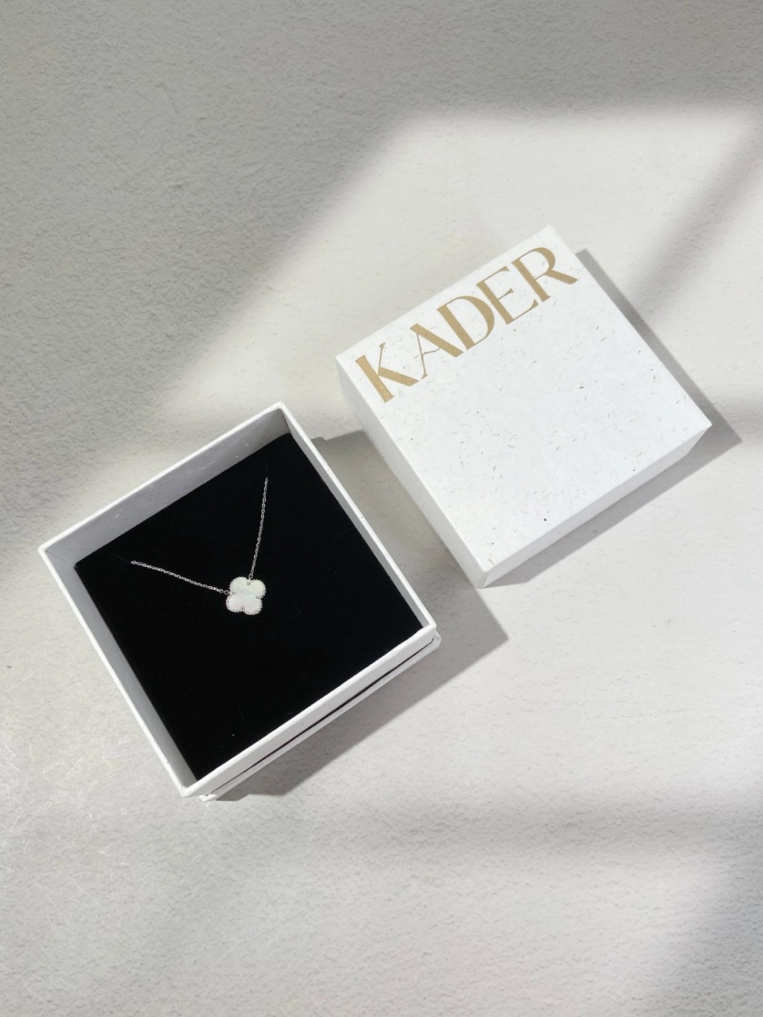 KADER 幸運貝殼 四葉草 女款鎖骨鏈 S925銀 項鍊