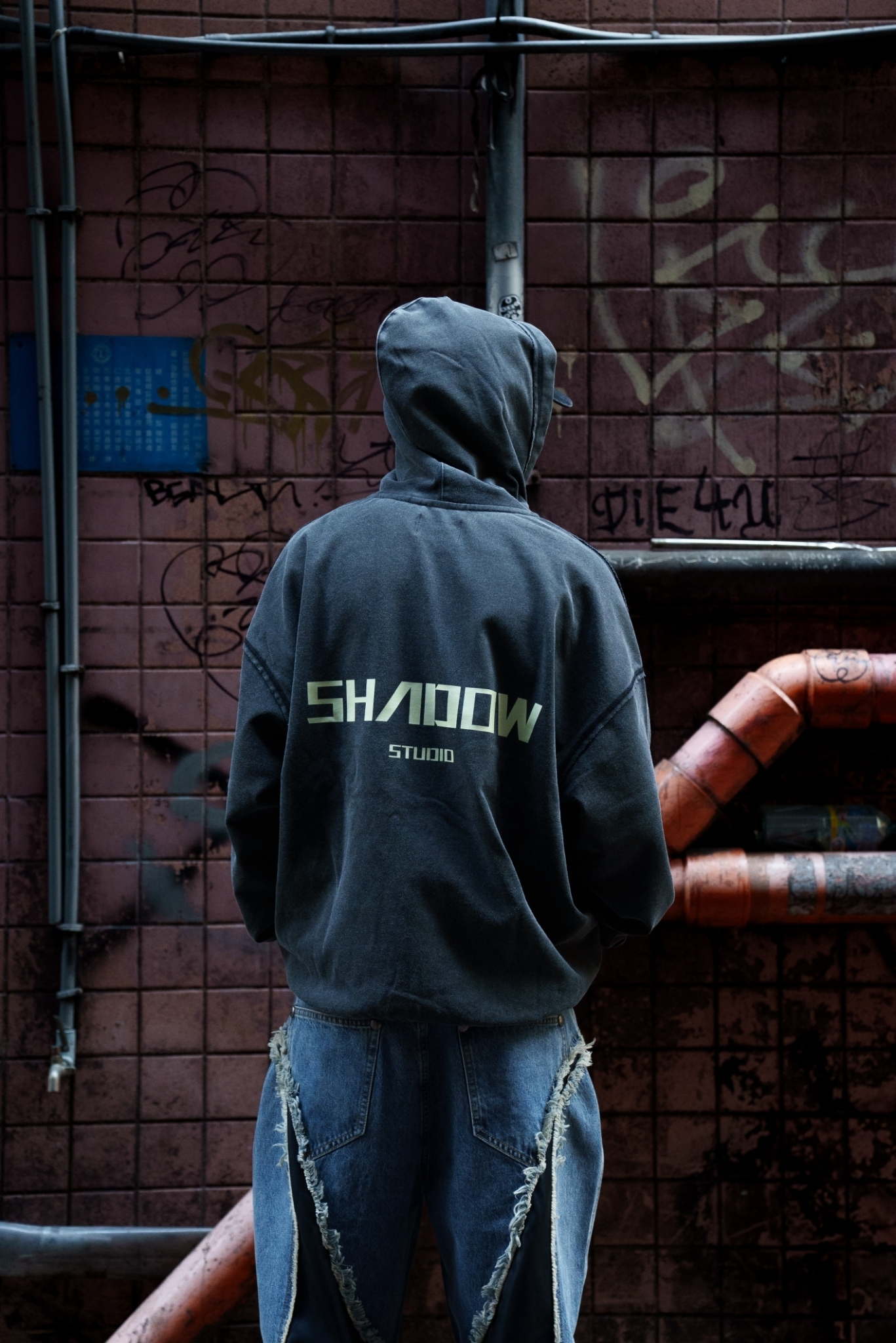 WASHED LOGO ZIP-UP HOODIE / 水洗LOGO連帽外套