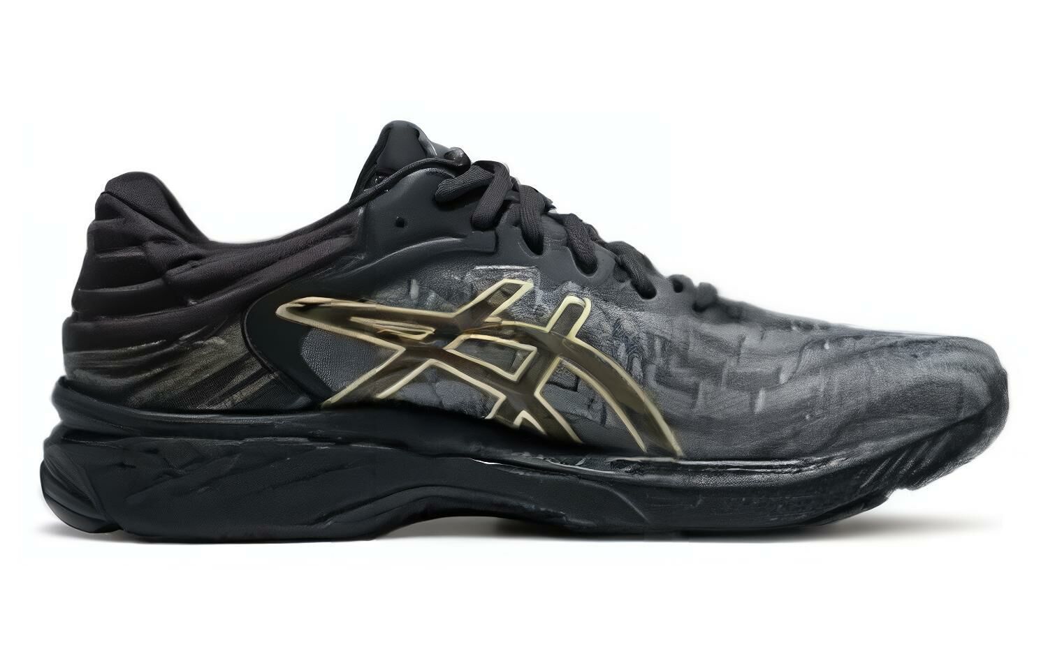 【代購】Asics Gel-Pursue 7 Anti-Slip And Wear-Resistant Breathable Low-Top Running Shoes Men's Black Silver