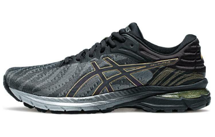 【代購】Asics Gel-Pursue 7 Anti-Slip And Wear-Resistant Breathable Low-Top Running Shoes Men's Black Silver