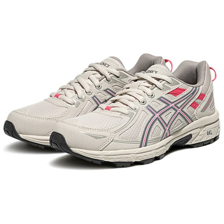【代購】Asics Gel-Venture 6 Slip-Resistant Breathable Low-Top Trail Running Running Shoes Women's Gray Pink