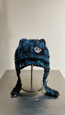 Slyly Luna 純手工編織小獸耳飛行帽-藍綠