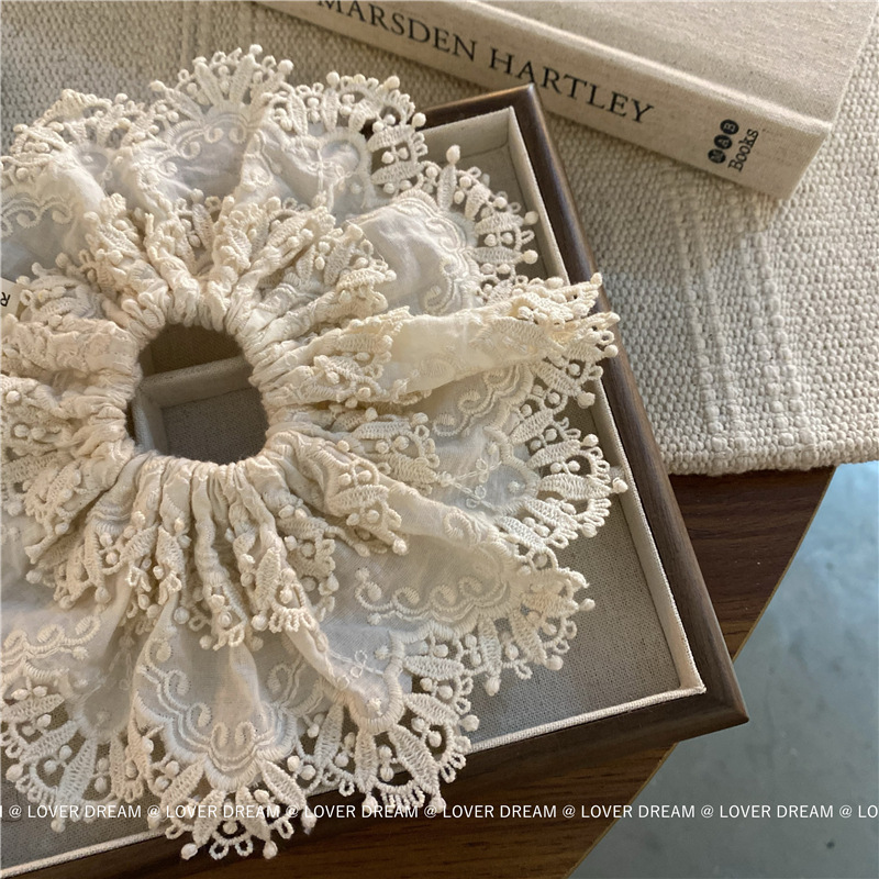 《5622》白色蕾絲花邊髮圈