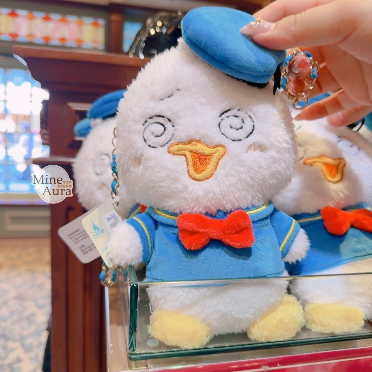 Happy Days 系列 唐老鴨 Donald 眼花表情 絨毛 娃娃 造型 斜背 小包 -香港迪士尼樂園