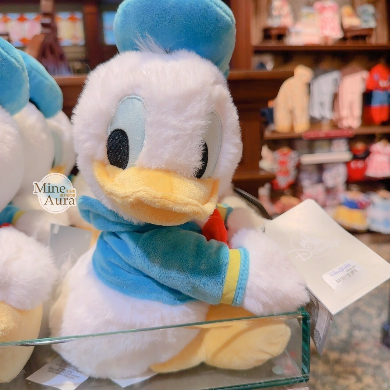 唐老鴨 Donald 側面坐姿 娃娃 玩偶 -香港迪士尼樂園