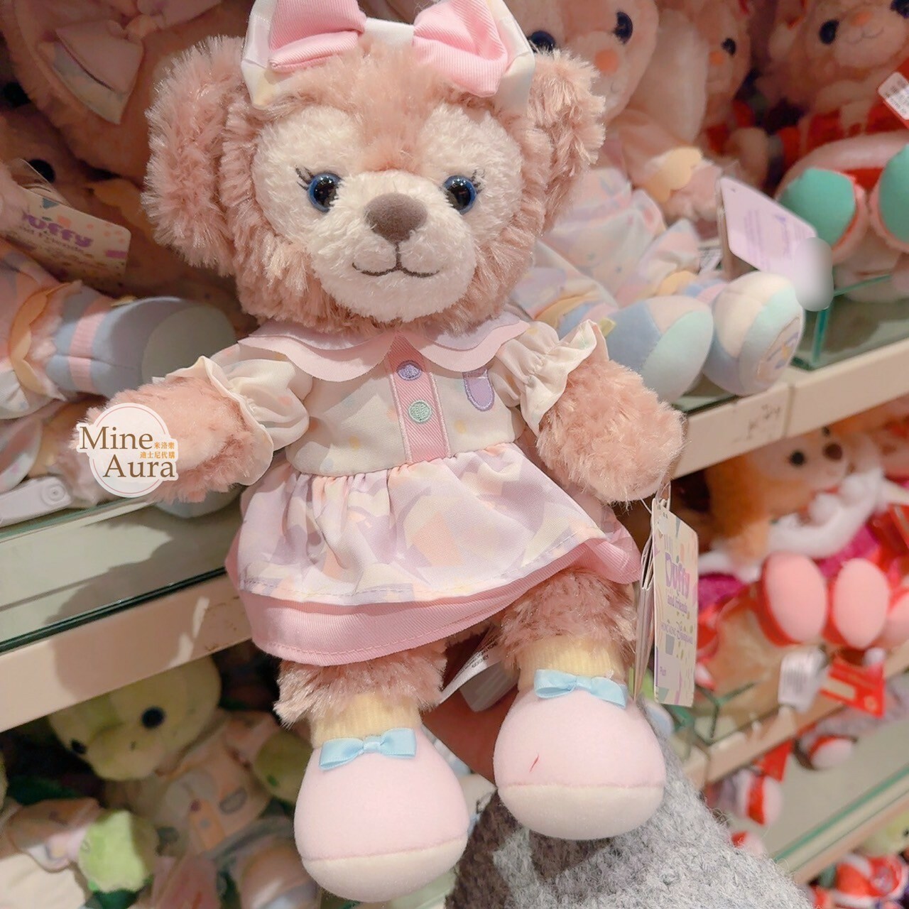 達菲 Duffy 與好友們 快樂相傳 smiles go around 雪莉玫 ShellieMay 絨毛 SS號 娃娃 玩偶 -香港迪士尼樂園