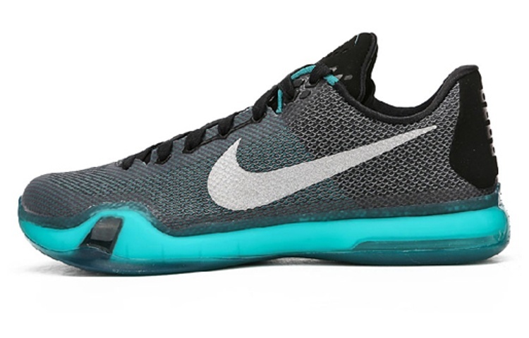 【代購】Nike Kobe 10 Liberty Kobe Non-slip Lightweight Low-Top Performance Basketball Shoes Men's Black Ice Green