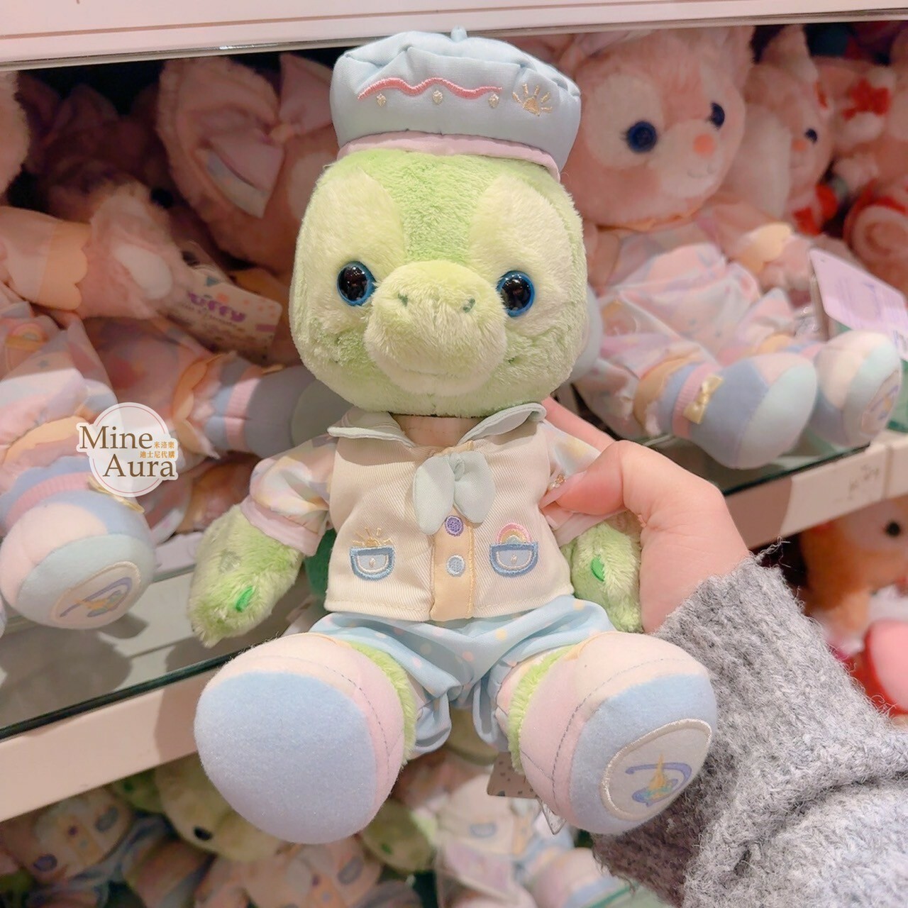 達菲 Duffy 與好友們 快樂相傳 smiles go around 奧樂米拉 海龜 OluMel 絨毛 SS號 娃娃 玩偶 -香港迪士尼樂園
