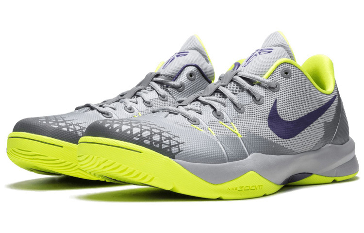 【代購】Nike Venomenon 4 Zoom Kobe Cushioning Anti-Slip And Wear-Resistant Low-Top Basketball Shoes Men's Gray Silver Yellow