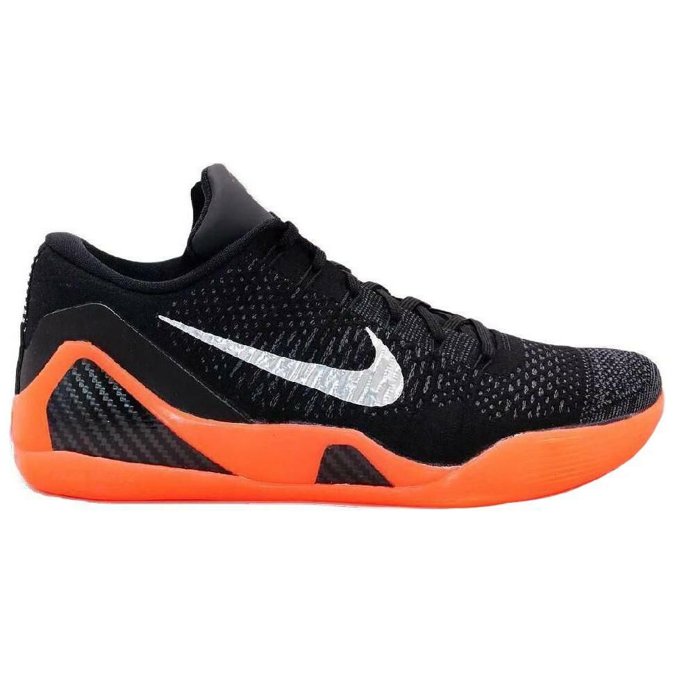 【代購】Nike Kobe Ix Elite Low ID Cushioning Wear-Resistant Low-Top Basketball Shoes Unisex Black Orange