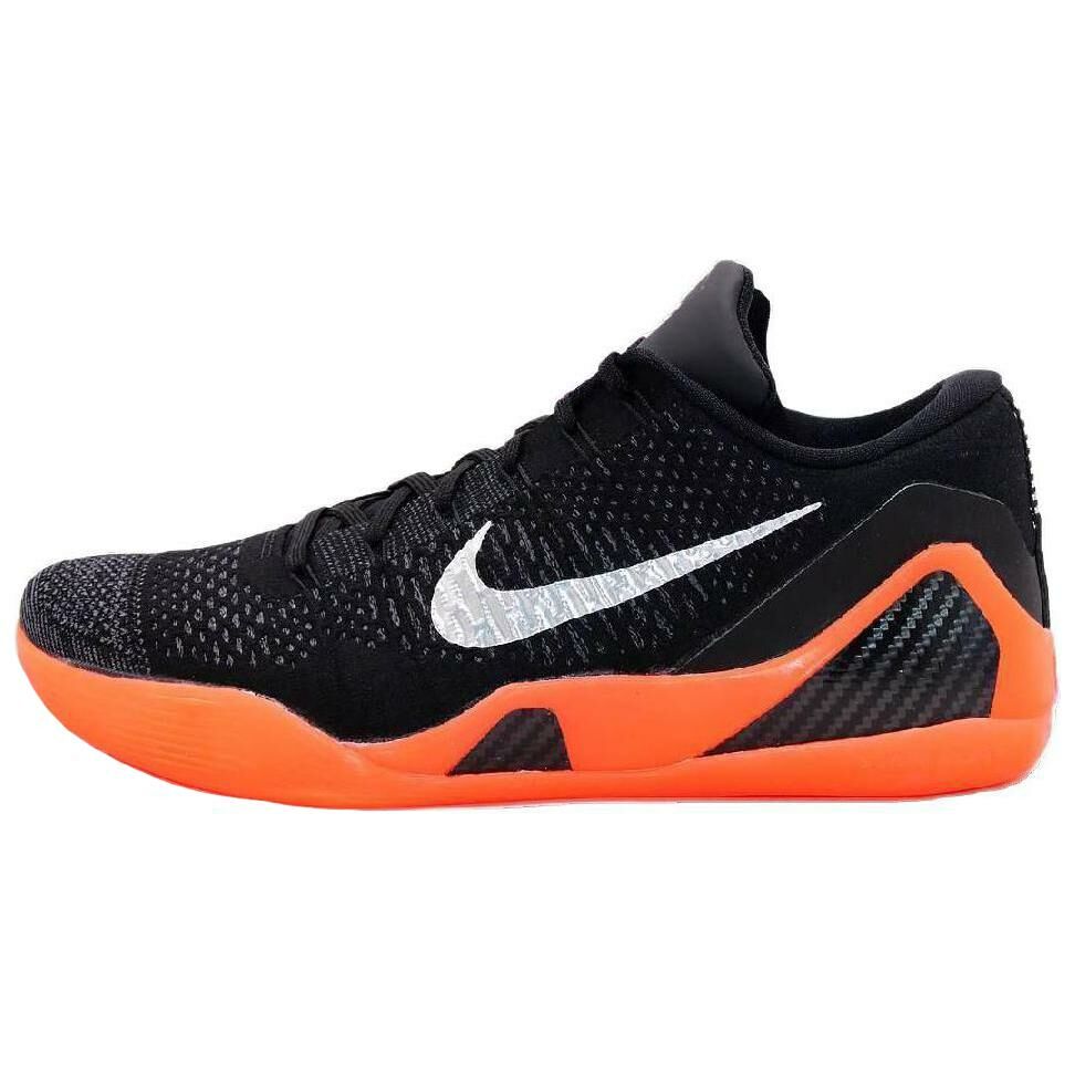 【代購】Nike Kobe Ix Elite Low ID Cushioning Wear-Resistant Low-Top Basketball Shoes Unisex Black Orange