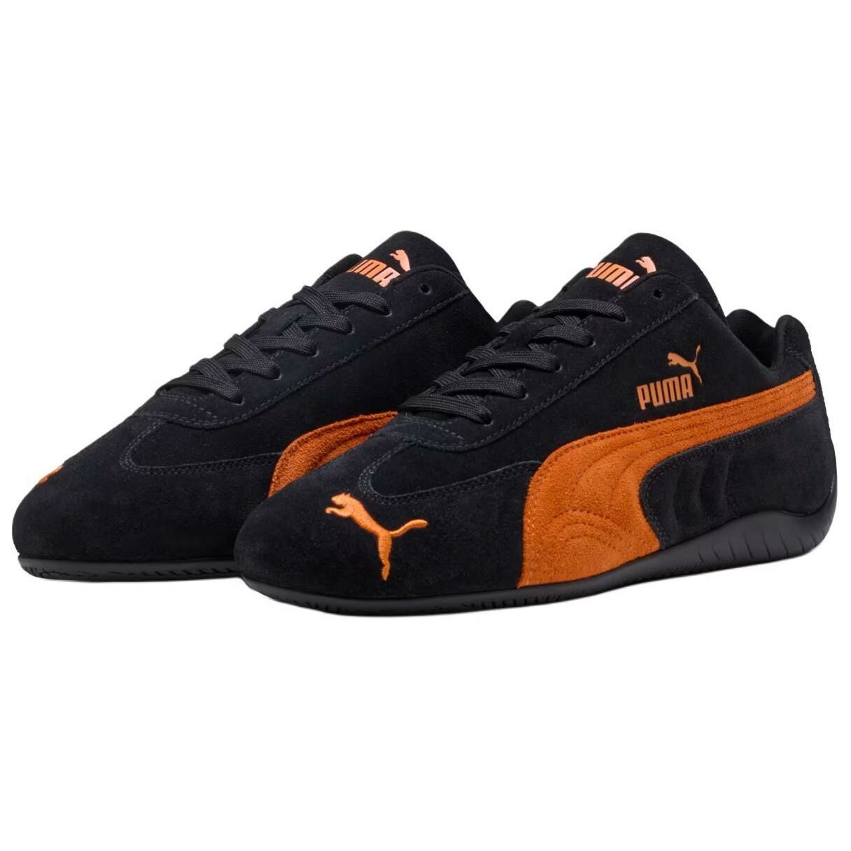 【代購】PUMA Speedcat Anti-Slip Wear-Resistant Low-Top Casual Shoes Women's Black Orange