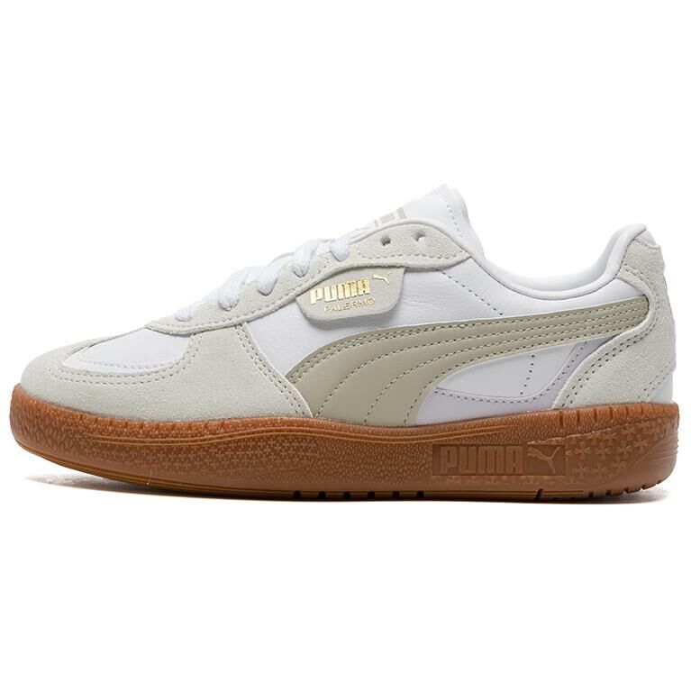 【代購】PUMA Palermo Moda Wns Durable Breathable Low-Top Skateboard Shoes Women's White Brown