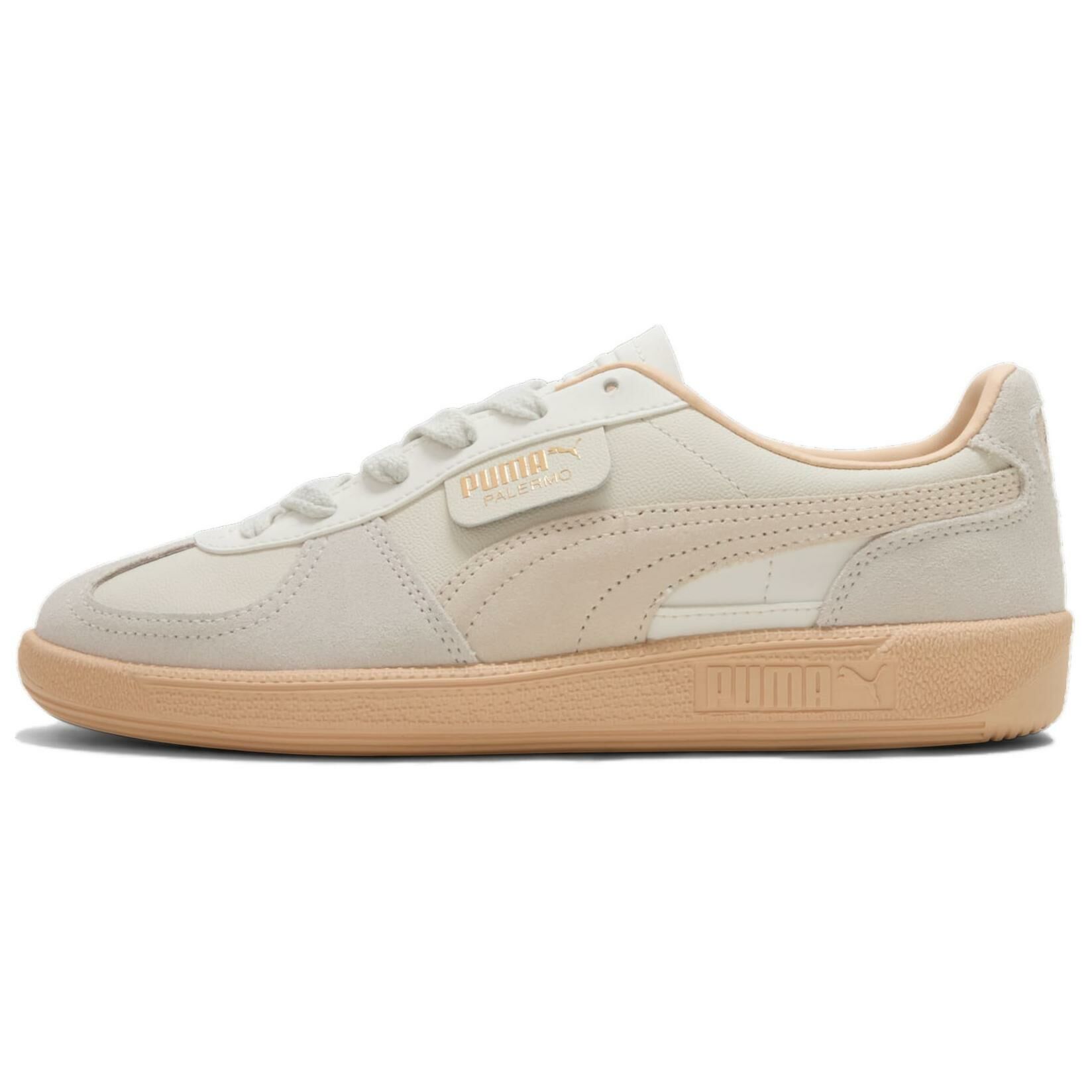 【代購】PUMA Palermo Anti-Slip Wear-Resistant Low-Top Skateboard Shoes Women's Warm White