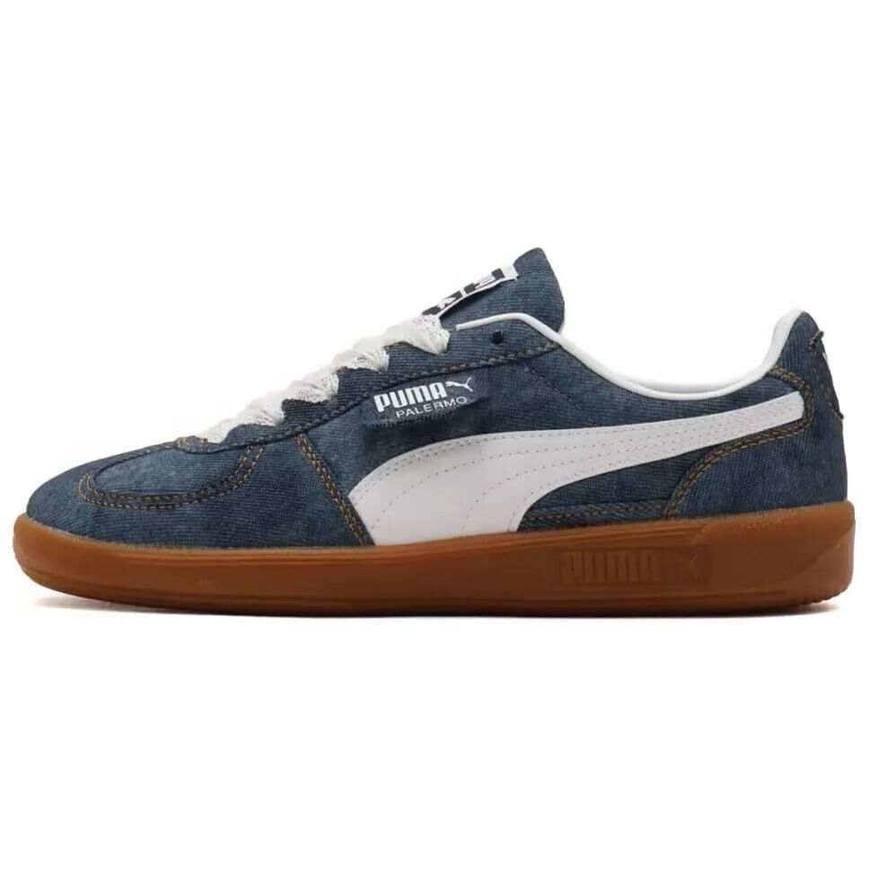 【代購】Atmos Pink x PUMA Palermo Anti-Slip Wear-Resistant Low-Top Skateboard Shoes Unisex Blue