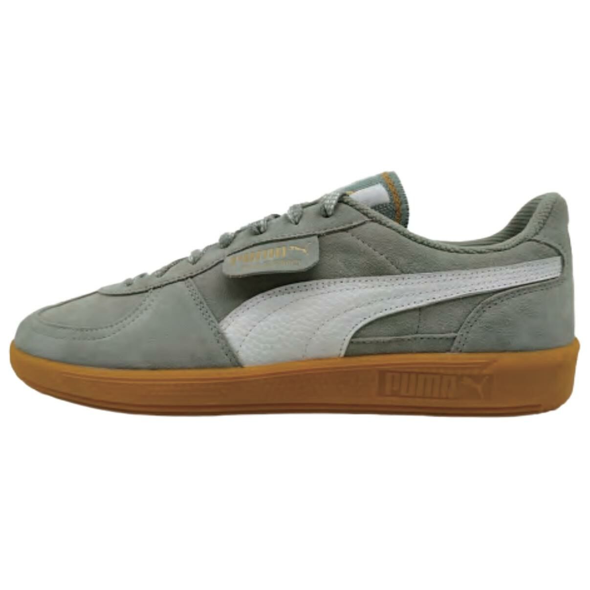 【代購】PUMA Palermo Anti-Slip Wear-Resistant Low-Top Skateboard Shoes Unisex Gray White