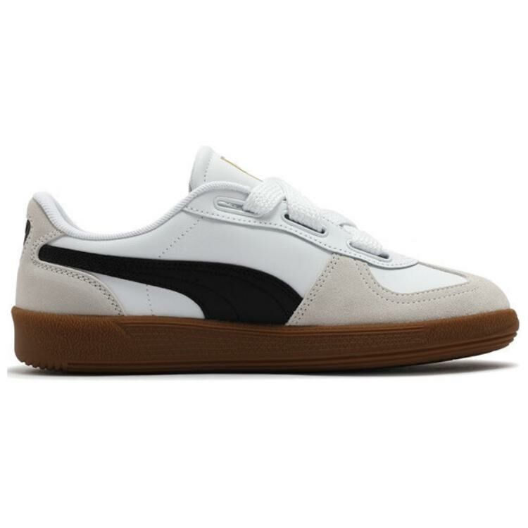 【代購】PUMA Palermo Anti-Slip Wear-Resistant Low-Top Skateboard Shoes Women's White Black Gray