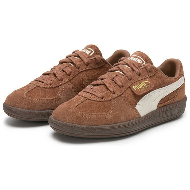 【代購】PUMA Palermo Anti-Slip Wear-Resistant Low-Top Skateboard Shoes Unisex Brown