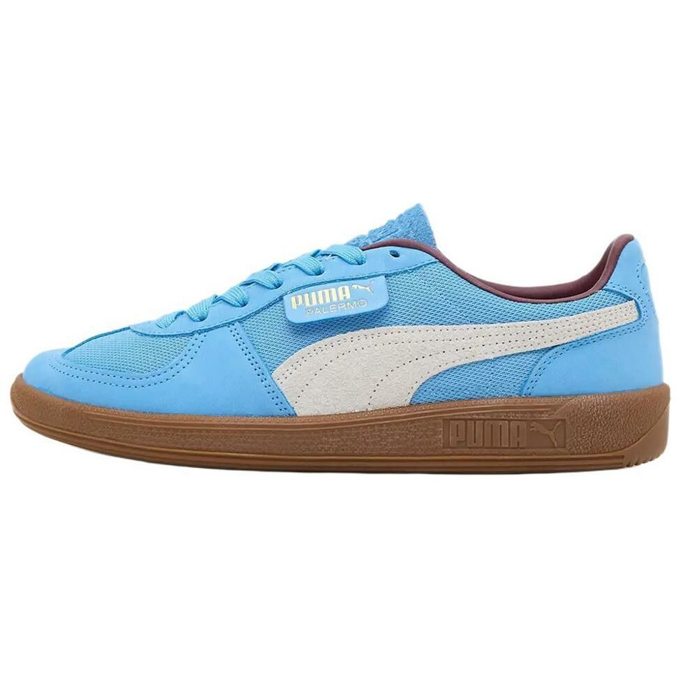 【代購】MANCHENGZUQIUJULEBU x PUMA Palermo Anti-Slip Wear-Resistant Low-Top Skateboard Shoes Unisex Blue
