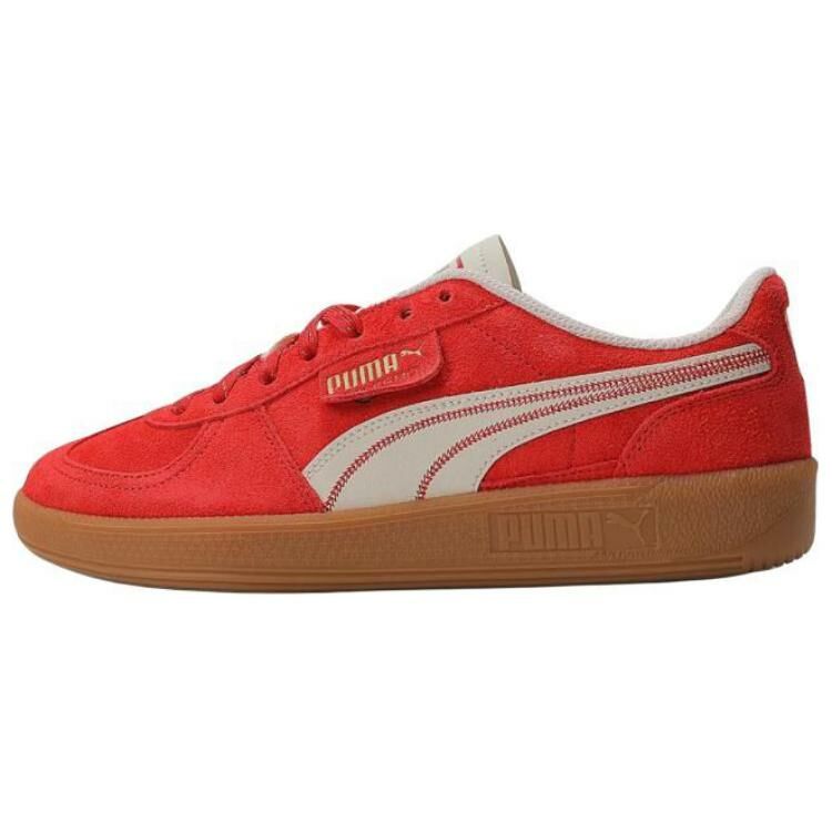 【代購】PUMA Palermo Anti-Slip Wear-Resistant Low-Top Skateboard Shoes Women's Red