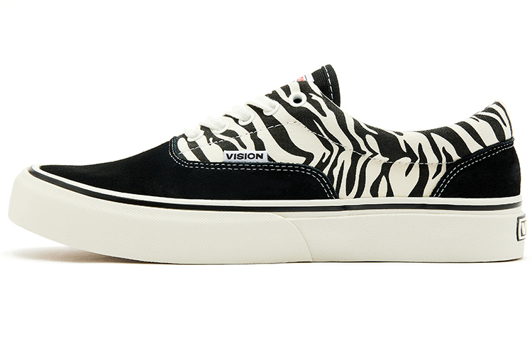 【代購】Vision Street Wear Trainers Plus Slip-Resistant Low-Top Skateboard Shoes Unisex Black White