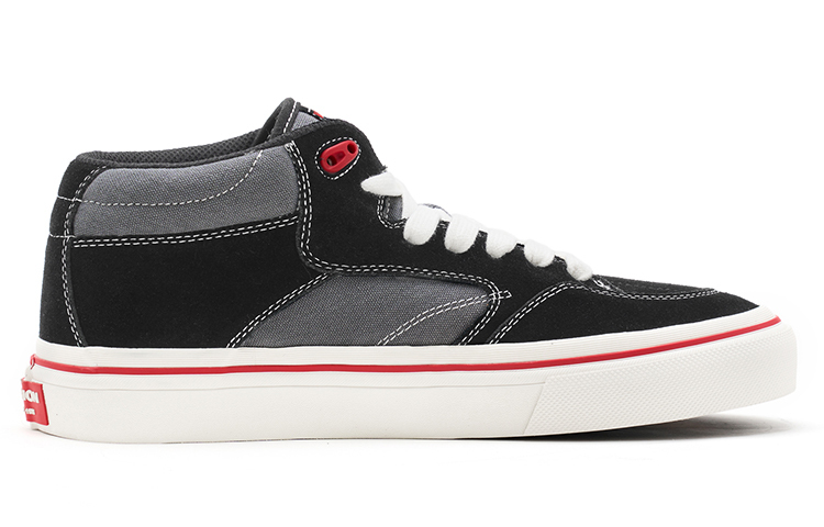 【代購】Vision Street Wear Concave Cushioned Wear-Resistant Support Mid-Top Skateboard Shoes Unisex Black Gray