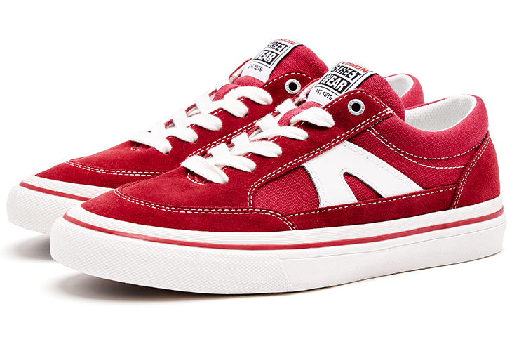 【代購】Vision Street Wear Stick Support Cushioning Slip-Resistant Low-Top Skateboard Shoes Unisex Rogue Red