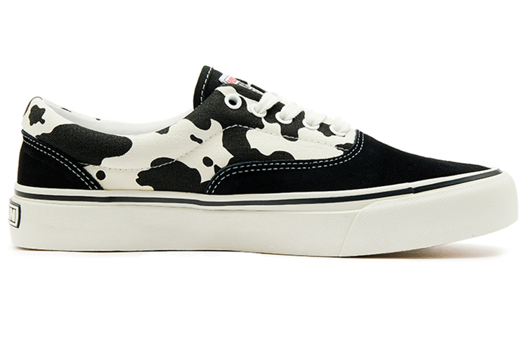 【代購】Vision Street Wear Trainers Plus Low-Top Skateboard Shoes Unisex Black White Cow Pattern