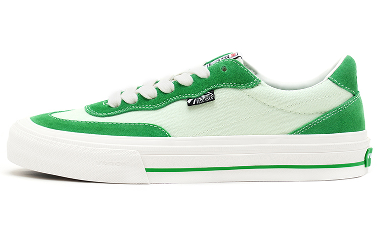 【代購】Vision Street Wear Flat Top Low-Top Skateboard Shoes Unisex Lime Green Multicolor