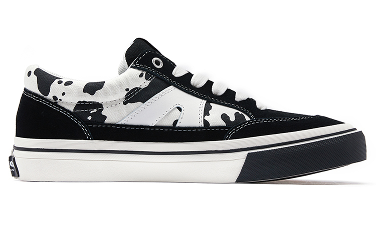 【代購】Vision Street Wear Stick Low-Top Skateboard Shoes Unisex Black White Cow Pattern