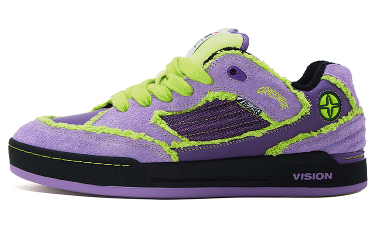 【代購】Crosswave x Vision Street Wear Savvy Low-Top Skateboard Shoes Unisex Green Purple