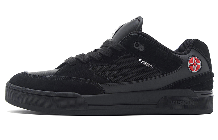 【代購】Vision Street Wear Savvy Puffy Shoes Low-Top Skateboard Shoes Unisex Black Warrior