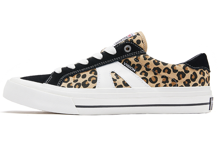 【代購】Vision Street Wear V76 Low-Top Skateboard Shoes Unisex Leopard Print